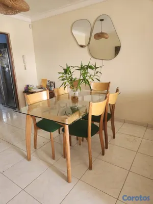 muebles y colchones - Vendo Mesa de Comedor tope Vidrio 2