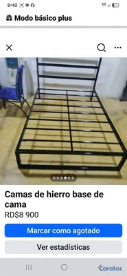 muebles y colchones - camas de hierro base de camas 8