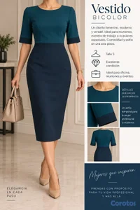 Vestido bicolor