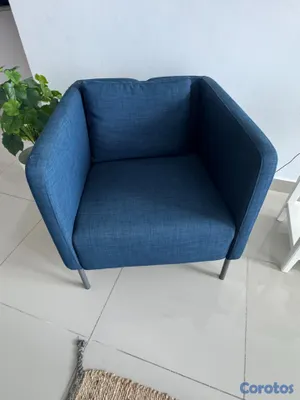 muebles y colchones - Sillón IKEA EKERÖ azul oscuro 2