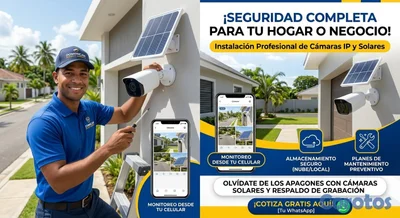 Camaras Seguridad Instalacioin IP y Solares