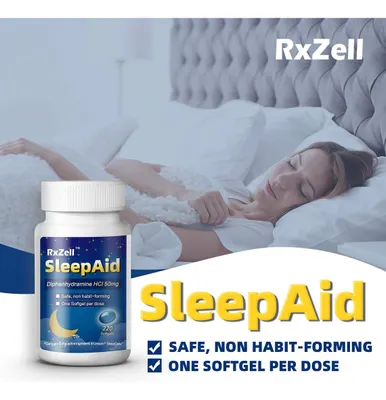 Salud y Equipamiento Médico - Rxzell Sleep Aid Difenhidramina Hcl 50 Mg 220 Capsulas Bland 4