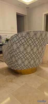 decoración y accesorios - 2 Butacas Gris base dorada 3