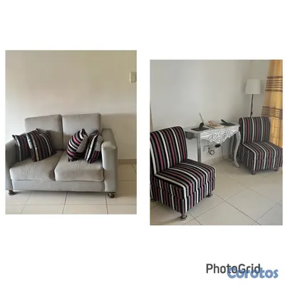 muebles y colchones - vendo Mueble y dos butacas RD$5,000.00. ligeramente negociable  3