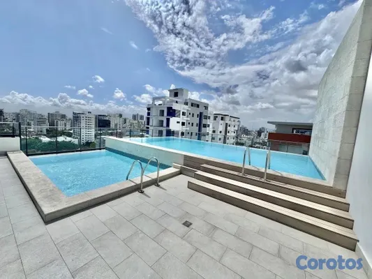 apartamentos - alquiló piso 13 naco con línea blanca una habitación 1.5 baños parqueo  11