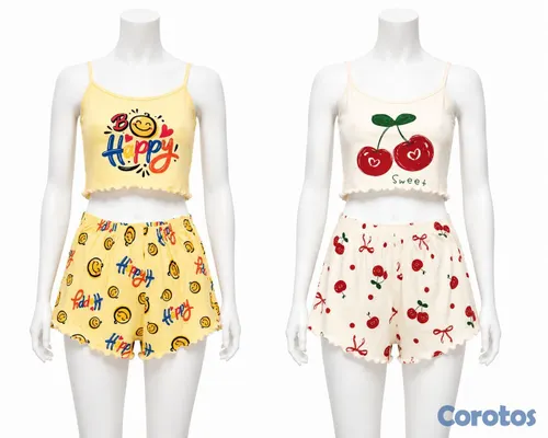 ropa para mujer - piyamas cortas damas y niñas. 8