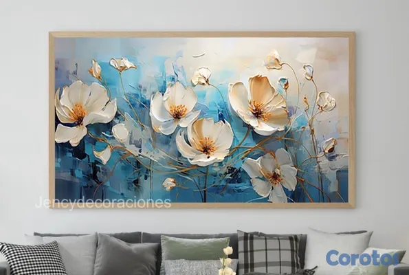 decoración y accesorios - juego de cuadros salón y comedor  2