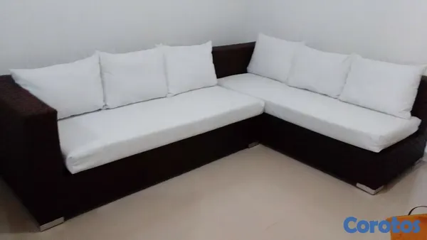 muebles y colchones - Mueble Rattan Forma L 2 Asientos Super Expecial Nuevo.
20% descuento.
 7